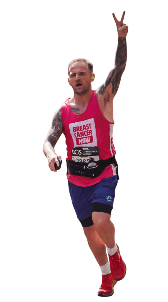 Denny Bulman – London Marathon 2026 | 4:03:53 | Peace sign for star #2 | Breast Cancer Now